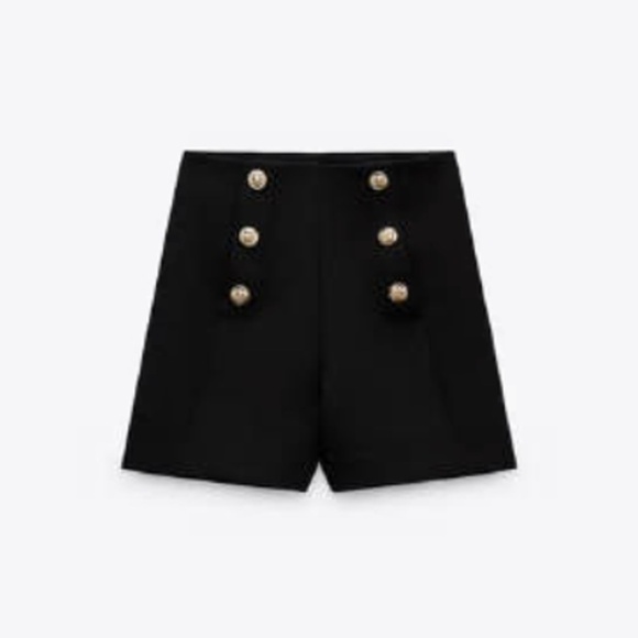 GOLD BUTTON SHORTS - Picture 3 of 6